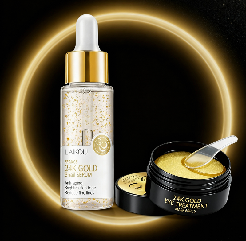 24K Златен Серум + ГРАТИС Златни Маскички за Очи!